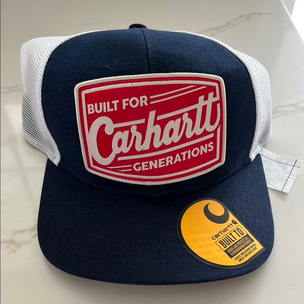 Carhartt Navy and White Trucker Hat
